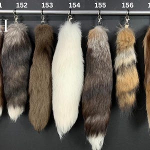 Real Fox Tails Keychain Large Authentic Fox Tails Fur Accessory for Unique Style