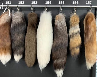 Real Fox Tails Keychain Large Authentic Fox Tails Fur Accessory for Unique Style