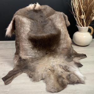 XXL GENUINE Scandinavian Reindeer Hide * Exclusive Reindeer skin rug hide pelt throw