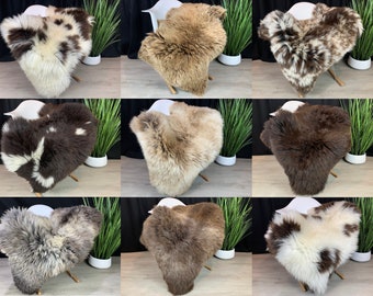 Sheepskin Rug / Authentic Genuine Sheepskin / Natural Sheepskin Pelt Colors / Sheepskin Seat Cover / Real Sheepskin Pelt / Sheep skin Throw