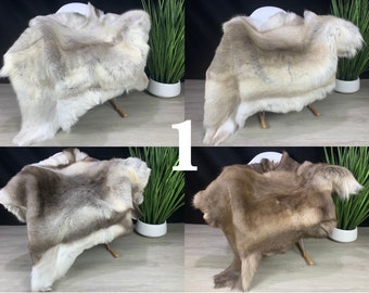 Reindeer Rug / Scandinavian Reindeer Hide / Genuine Reindeer Pelt Hide /  Reindeer Skin