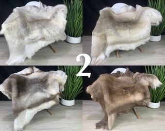 Scandinavian Reindeer Hide | Real Reindeer Skin Rug | Genuine Reindeer Pelt Hide