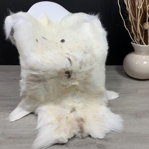 Reindeer Rug / Scandinavian Reindeer Hide / Natural Real Reindeer