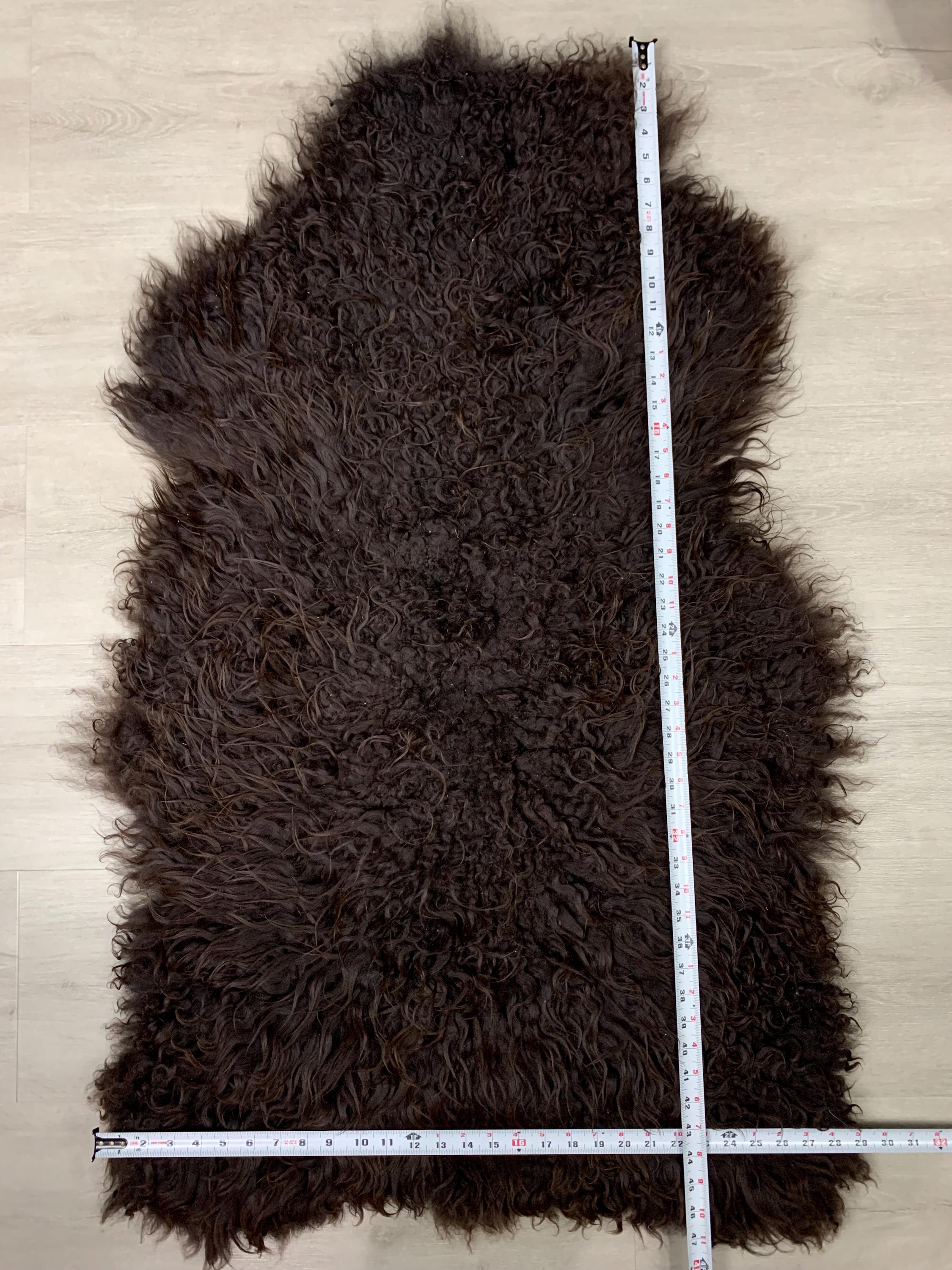 Unique Icelandic Curly Sheepskin Rug / Pelt / Pet Bed / Throw / Hide ...