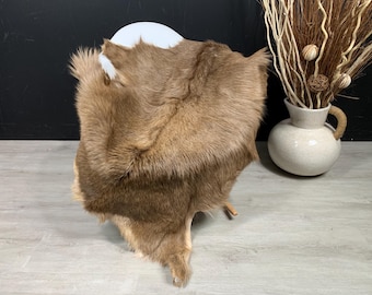 NEW - Goat Rug Pelt Hide, Real Goat Skin Rug, Genuine Natural Goat Hide
