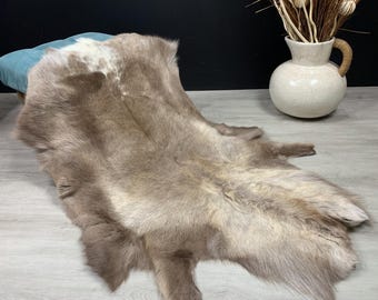 GENUINE Scandinavian Reindeer Hide * Exclusive Reindeer skin rug hide pelt Home Decor