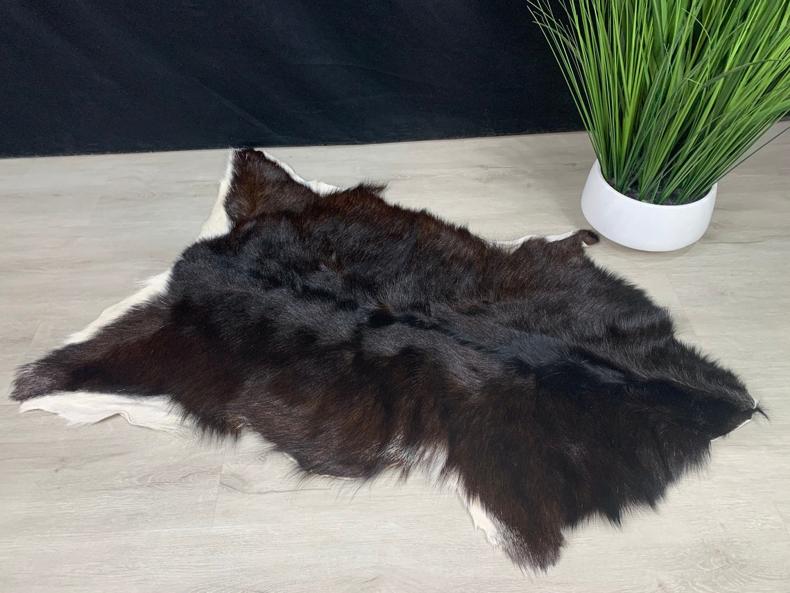Large Goat Rug Pelt Hide Real Goat Skin Rug Genuine Natural Etsy