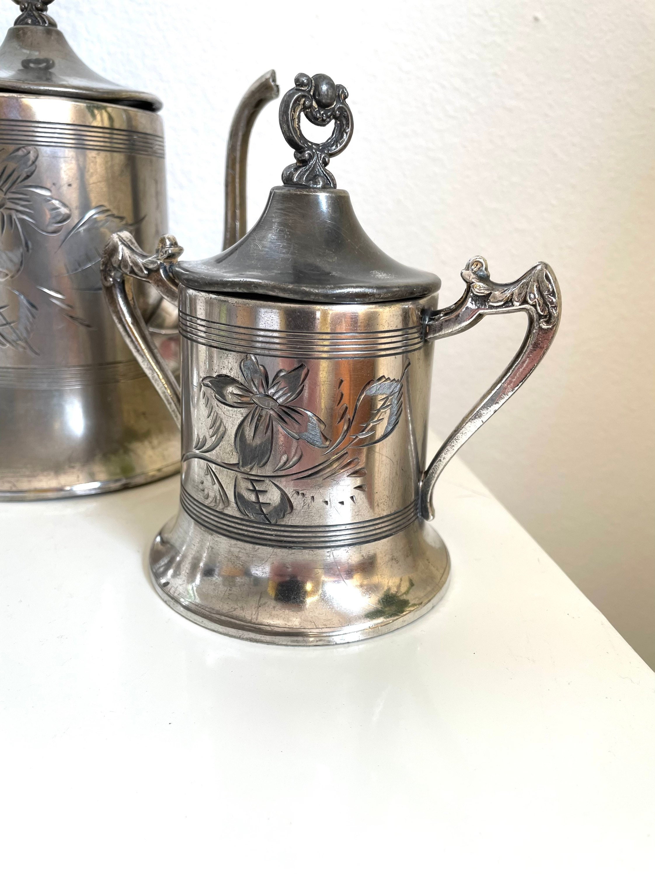 Vintage Sheffield Silver Plate Tea Set 851 Etsy
