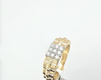 Men’s 18K Yellow Gold Diamond Ring – 0.55 CTW | Size 10.25