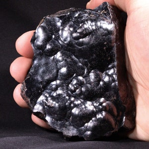 8.9 cm Highly Lustrous Botryoidal Hematite Plate from Montreal Mine, Wisconsin