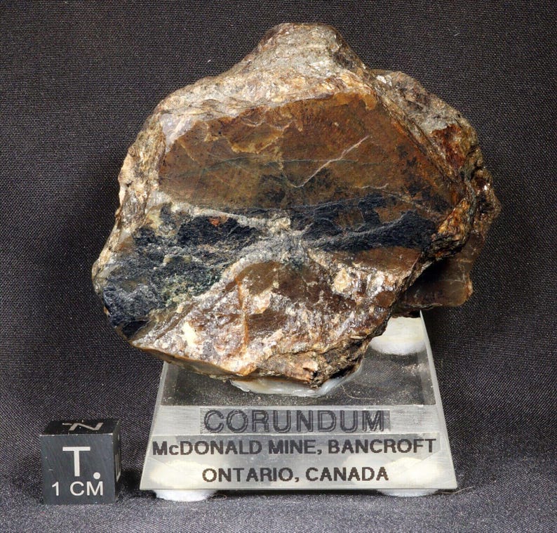 6.3 Cm Sapphire Crystal From Macdonald Farm, Bancroft, Ontario, Canada ...