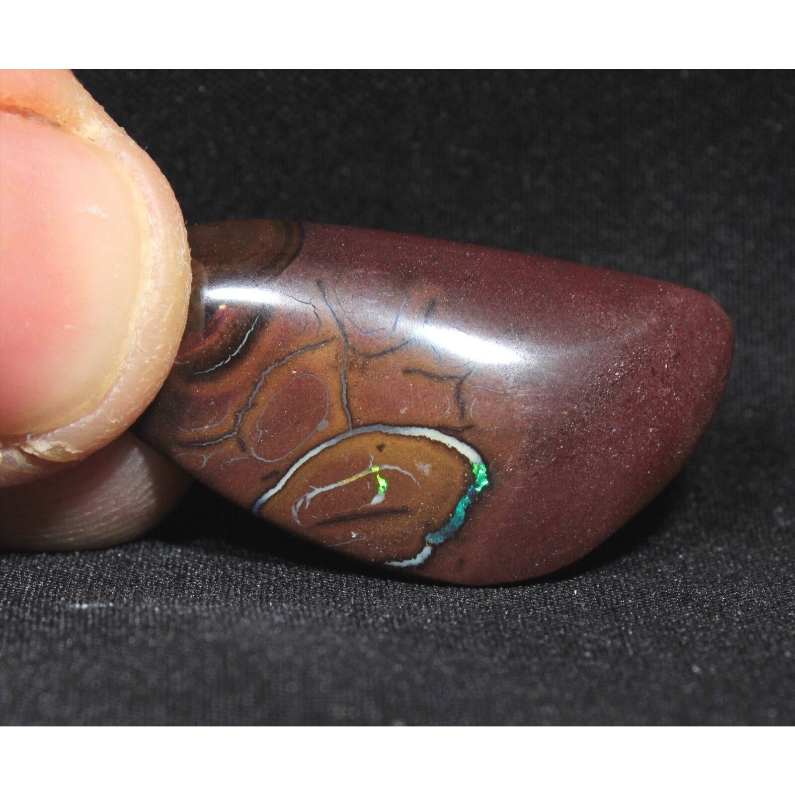 Incredibly Vibrant 19 ct Koroit Boulder Opal - Freeform Cabochon from Australia