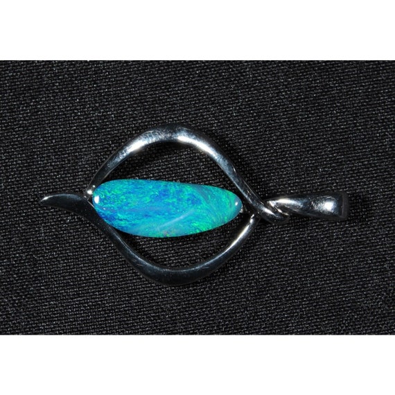 Vibrant Boulder Opal Doublet mounted in a Sterlin… - image 3
