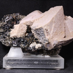 Large Blocky Dolomite & Arsenopyrite from Trepča Stari Trg Mine, Kosovo