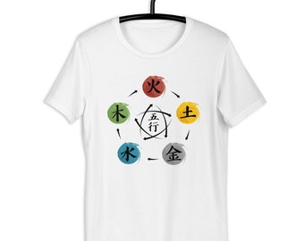 Qigong Unisex T-Shirt - Five Element Theory - Short-Sleeve Tee