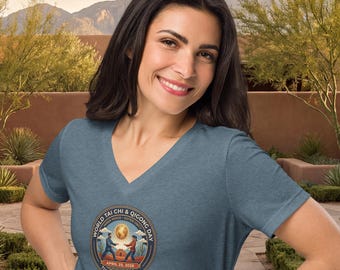World Tai Chi Day Tucson Sun Shirt (WTCQD) | Women’s Relaxed V-Neck Tee | 2026