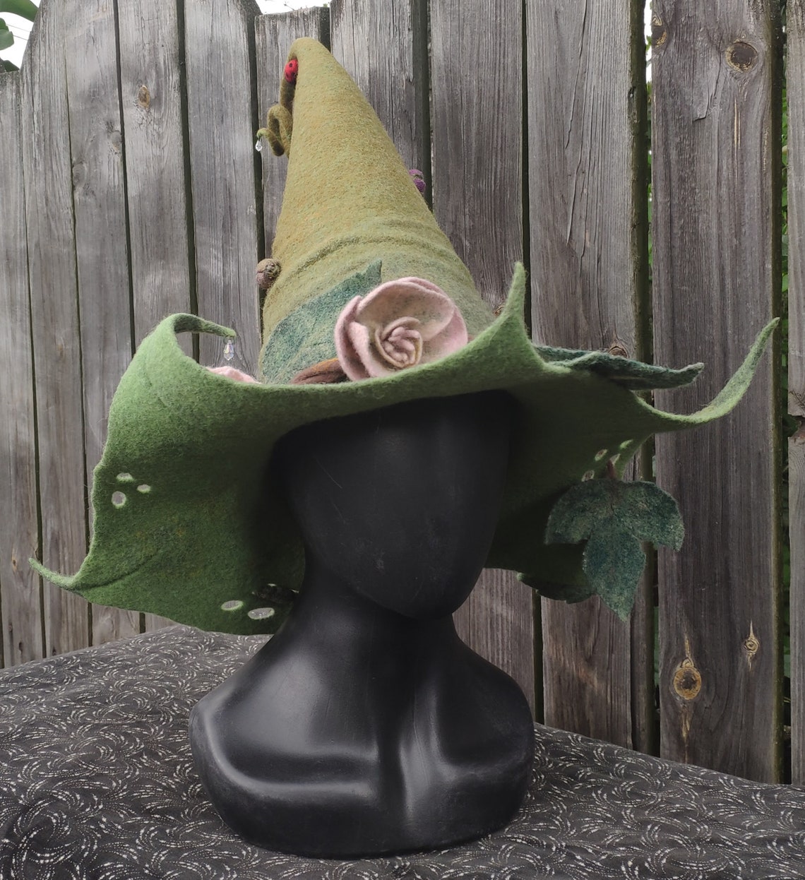 Handmade Felt Witch Hat Wizard Fantasy Wicca Costume Cosplay Etsy