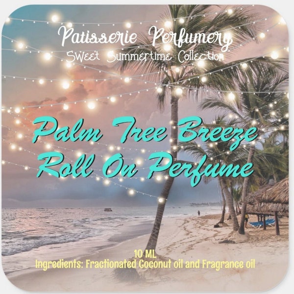 Palm Tree Breeze Perfume- Ozone, Water, Sea Salt, Coconut, Sandalwood- Free 2 ML With Purchase!