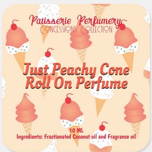 Just Peachy Cone Perfume- Peach, Vanilla Ice Cream, Waffle Cone- Free 2 ML With Purchase!