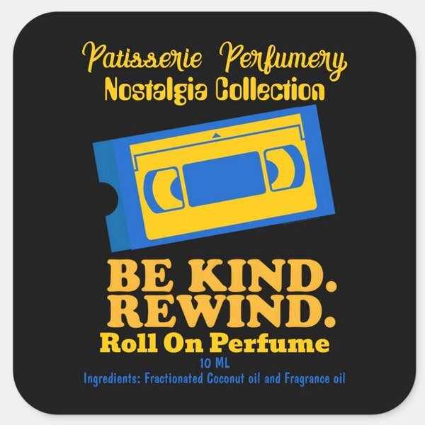 Be Kind. Rewind. Perfume- 90's Video Store, Dusty VHS Cases, Movie Memories- Free 2 ML With Purchase!