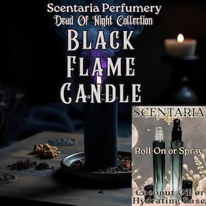 Black Flame Candle Artisan Perfume: Plum, Cardamom, Palo Santo, Vanilla, Cedar, Amber (10 ML)