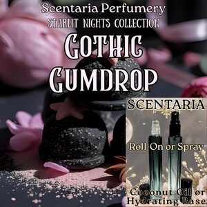 Gothic Gumdrop Artisan Perfume: Black Currant, Strawberry Sugar, Black Licorice, Vanilla, Anise (10 ML)