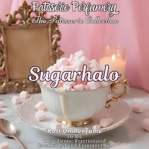 sugarhalo Perfume Oil- Strawberry, Cotton Candy, Marshmallow, Milk, White Chocolate, Vanilla • Premium Artisan Scents • Made Fresh