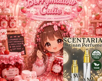 Berrymallow Cutie Perfume Spray: Strawberry Jam, Marshmallow, Vanilla, Pink Sugar - Vegan