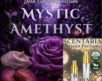 Mystic Amethyst Perfume Spray: Plum, Coconut Cream, Rose, Spun Sugar, Amber, Cardamom - Vegan