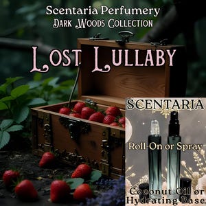 Lost Lullaby Artisan Perfume: Strawberry, Lavender, Palo Santo, Amber, Cedar, Vanilla - Vegan (10 ML)