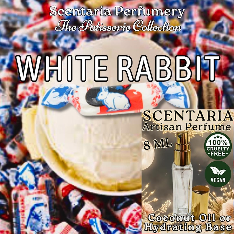 White Rabbit Perfume Spray: Sugar, Milk, Warm Vanilla, White Chocolate - Made-To-Order 8 ML image 1
