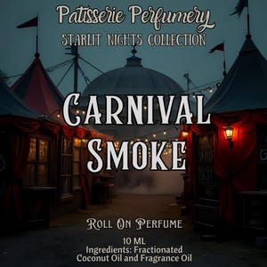 Carnival Smoke Perfume Oil- Caramel Apple, Smoked Praline, Popcorn, Vanilla, Amber • Premium Artisan Scents • Made Fresh