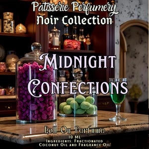 10 ML Midnight Confections Perfume Oil- Cherry, Cola, Cotton Candy, Absinthe, Amber • Premium Artisan Scents • Made Fresh