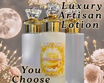 Pflegende vegane Lotion: Wählen Sie einen Duft aus - Vit E, Kakaobutter, Aloe, Shea (Kristallflasche / Nachfüllpackung)