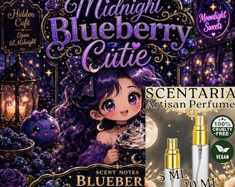Midnight Blueberry Cutie Parfümzerstäuber: Blaubeermarmelade, Sahne, Gewürzkuchen - Vegan