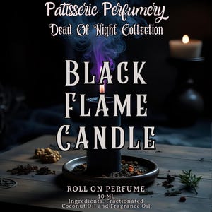 Black Flame Candle Perfume Oil- Plum, Cardamom, Palo Santo, Vanilla, Cedar, Smoldering Amber • Premium Artisan Scents • Made Fresh