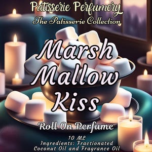 10 ML Marshmallow Kiss Perfume Oil- Marshmallow, Powdered Sugar, Milk, Pure Vanilla, Sweet Musk • Premium Artisan Scents • Made Fresh