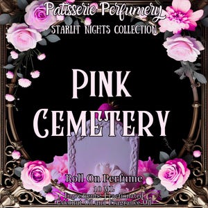 10 ML Pink Cemetery Perfume Oil- Candied Strawberry, Jasmine, Amber, Vanilla, Musk, Patchouli • Premium Artisan Scents • Made Fresh