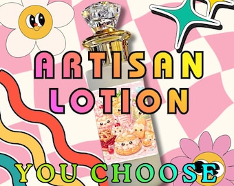 Nourishing Lotion: Choose Scent - Vit E, Cocoa Butter, Aloe - Crystal Bottle - Vegan, Made-To-Order
