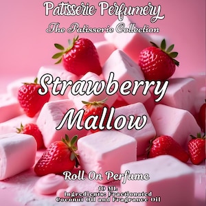 10 ML Strawberry Mallow Perfume Oil- Marshmallow, Strawberry, Powdered Sugar, Milk, Vanilla • Premium Artisan Scents • Made Fresh
