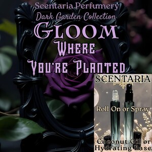 Gloom Where You&#39;re Planted Artisan Perfume: Plum, Rose, Amber, Vanilla, Warm Spices  (10 ML)