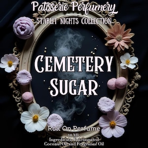 Cemetery Sugar Perfume Oil- Cotton Candy, Coconut, Cactus Flower, Vanilla, Musk, Sandalwood • Premium Artisan Scents • Made Fresh