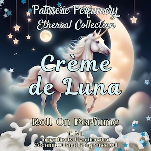 Crème de Luna Perfume Oil- Milk, Jasmine, Incense, Vanilla, Musk, Tonka • Premium Artisan Scents • Made Fresh