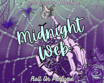 10 ML Midnight Web Perfume Oil- Blueberry, Marshmallow, Rose, Bourbon, Smoke, Wood  • Premium Artisan Scents • Made Fresh