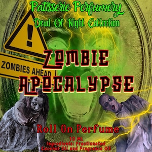 10 ML Zombie Apocalypse Perfume Oil- Black Currant, Smoke, Whiskey, Absinthe, Woods • Premium Artisan Scents • Made Fresh