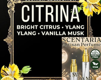 Citrina Perfume Spray: Bright Citrus • Ylang Ylang • Vanilla Musk – Vegan, Made-To-Order