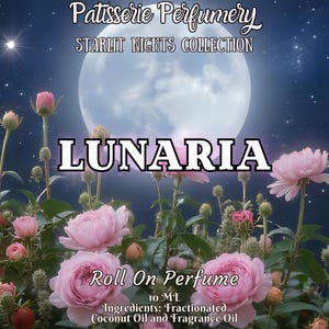 10 ML Lunaria Perfume Oil- Strawberry, Peony, Coconut, Amber, Vanilla, Musk • Premium Artisan Scents • Made Fresh