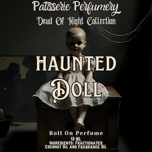 10 ML Haunted Doll Perfume Oil- Porcelain Doll, Glassy Eyes, Malevolent Gaze, Basement- Porcelain, Violet, Powder, Amber, Wood • Made Fresh