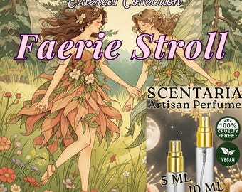 Faerie Stroll Parfümzerstäuber: Himbeer Cupcake, Warme Vanille, Wiesenbrise - Vegan, Made-To-Order