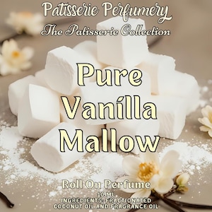 10 ML Pure Vanilla Mallow Perfume Oil- Marshmallow, Pure Vanilla, Milk, Vanilla Sugar, Musk • Premium Artisan Scents • Made Fresh